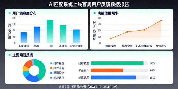 AI匹配系统上线首周用户反馈数据报告图表
