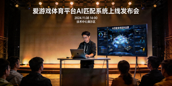 爱游戏体育平台AI匹配系统上线发布会现场 - 技术人员进行演示