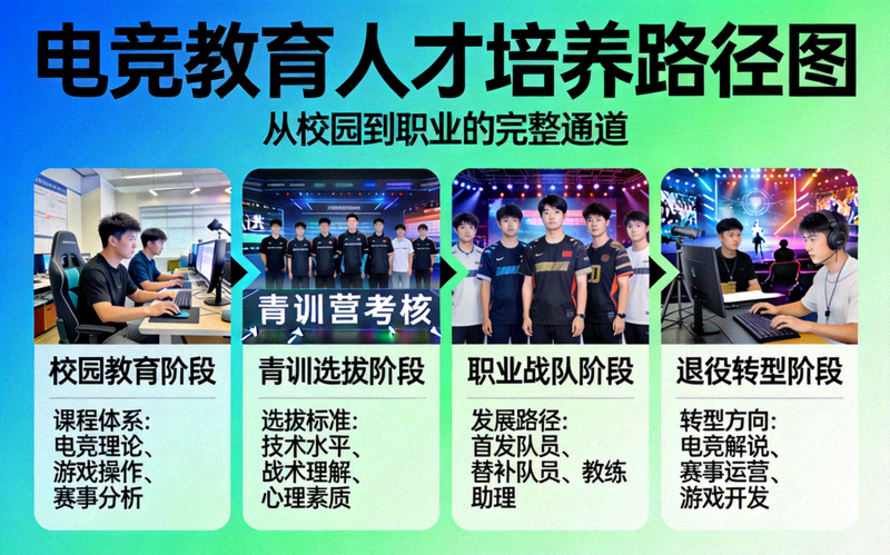 电竞教育人才培养路径图 - 从校园到职业的完整通道