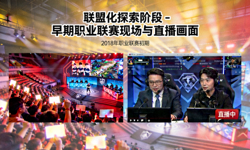 联盟化探索阶段 - 早期职业联赛现场与直播画面