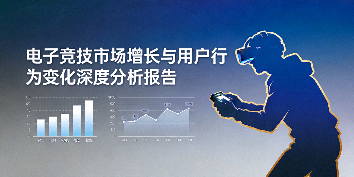 电子竞技市场增长与用户行为变化深度分析报告封面图 - 数据图表与电竞选手剪影