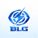 BLG战队标志 - 蓝色闪电图腾