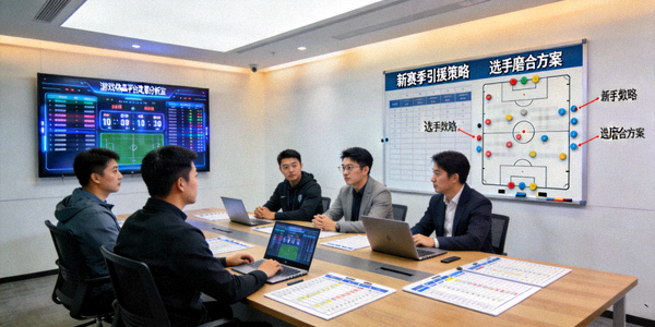 爱游戏体育平台战术分析室，教练团队正在讨论新赛季引援策略与选手磨合方案